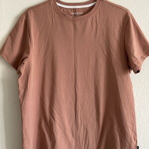 Kenneth Cole Short Sleeve Crew Neck T-Shirt in Dusty Rose Brown